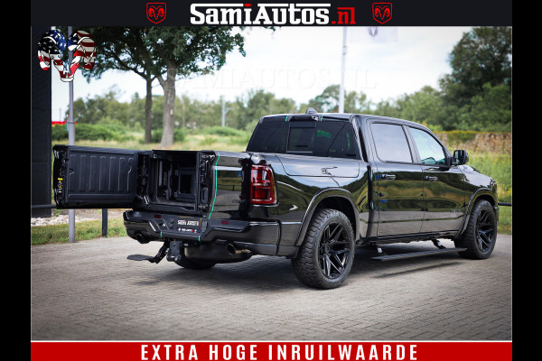 Dodge Ram 1500 Limited Night High Output 540HP 706Nm | Massage + Full Option | De Meest Luxe en Volle Pick-Up in zijn Klasse | Comfortabele Dubbele Cabine met Royale 5 Zitplaatsen | BPM vrij | Nu Leverbaar uit Voorraad | Voorraad Nr 2350 - 5181