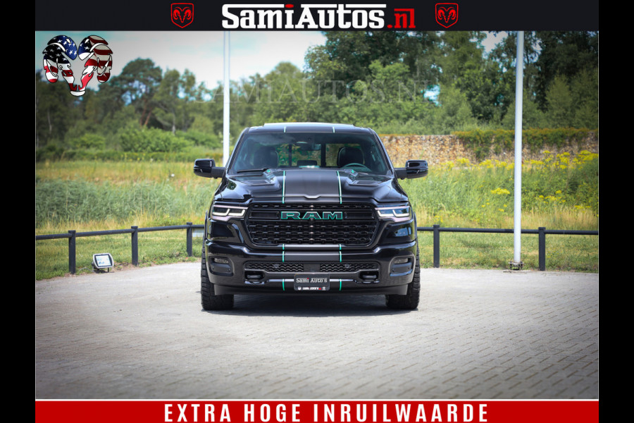 Dodge Ram 1500 Limited Night High Output 540HP 706Nm | Massage + Full Option | De Meest Luxe en Volle Pick-Up in zijn Klasse | Comfortabele Dubbele Cabine met Royale 5 Zitplaatsen | BPM vrij | Nu Leverbaar uit Voorraad | Voorraad Nr 2350 - 5181
