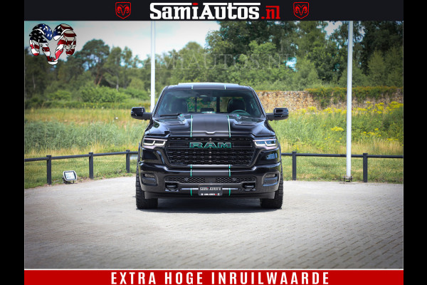 Dodge Ram 1500 Limited Night High Output 540HP 706Nm | Massage + Full Option | De Meest Luxe en Volle Pick-Up in zijn Klasse | Comfortabele Dubbele Cabine met Royale 5 Zitplaatsen | BPM vrij | Nu Leverbaar uit Voorraad | Voorraad Nr 2350 - 5181
