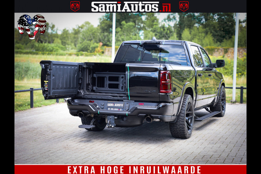 Dodge Ram 1500 Limited Night High Output 540HP 706Nm | Massage + Full Option | De Meest Luxe en Volle Pick-Up in zijn Klasse | Comfortabele Dubbele Cabine met Royale 5 Zitplaatsen | BPM vrij | Nu Leverbaar uit Voorraad | Voorraad Nr 2350 - 5181
