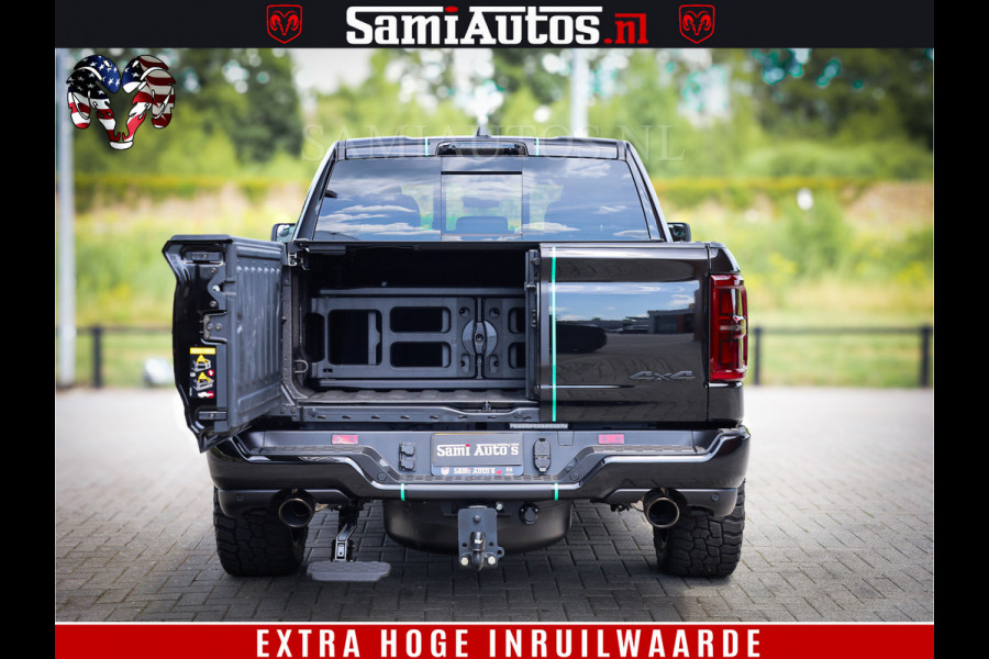 Dodge Ram 1500 Limited Night High Output 540HP 706Nm | Massage + Full Option | De Meest Luxe en Volle Pick-Up in zijn Klasse | Comfortabele Dubbele Cabine met Royale 5 Zitplaatsen | BPM vrij | Nu Leverbaar uit Voorraad | Voorraad Nr 2350 - 5181