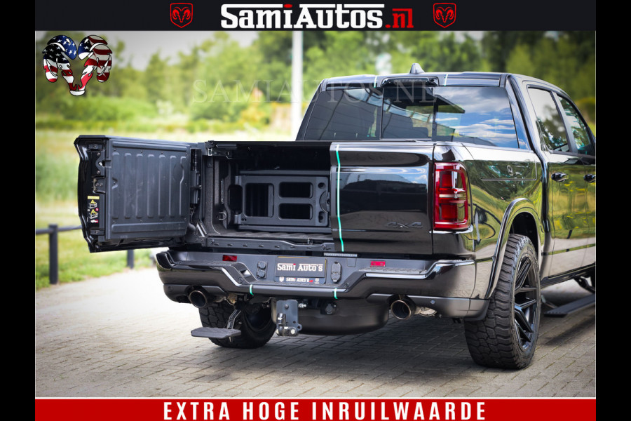 Dodge Ram 1500 Limited Night High Output 540HP 706Nm | Massage + Full Option | De Meest Luxe en Volle Pick-Up in zijn Klasse | Comfortabele Dubbele Cabine met Royale 5 Zitplaatsen | BPM vrij | Nu Leverbaar uit Voorraad | Voorraad Nr 2350 - 5181