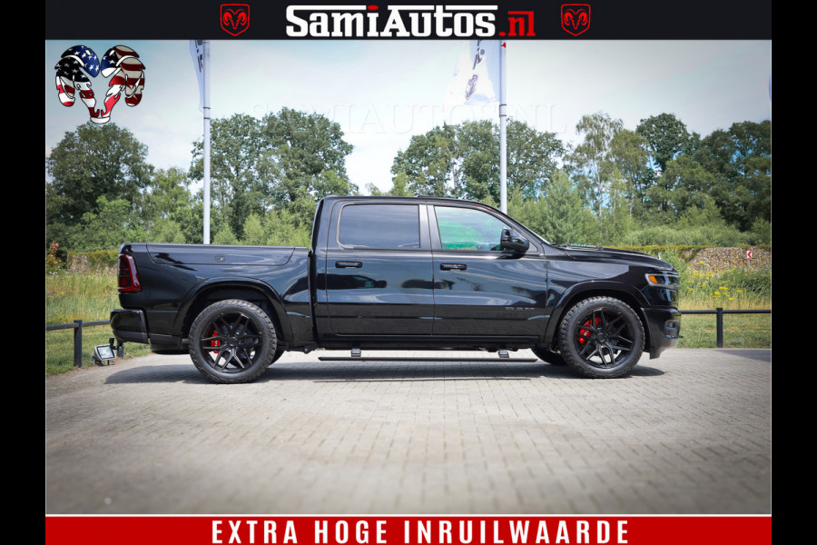 Dodge Ram 1500 Limited Night High Output 540HP 706Nm | Massage + Full Option | De Meest Luxe en Volle Pick-Up in zijn Klasse | Comfortabele Dubbele Cabine met Royale 5 Zitplaatsen | BPM vrij | Nu Leverbaar uit Voorraad | Voorraad Nr 2350 - 5181