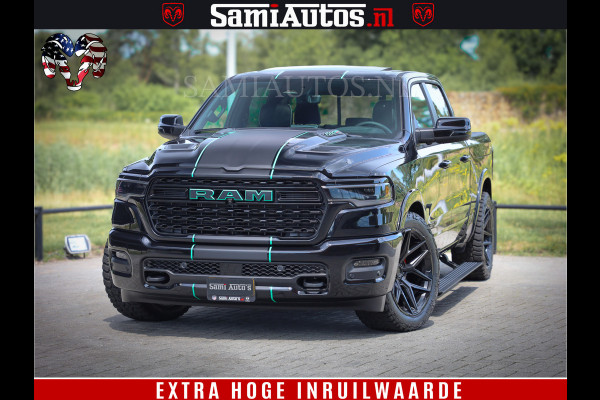 Dodge Ram 1500 Limited Night High Output 540HP 706Nm | Massage + Full Option | De Meest Luxe en Volle Pick-Up in zijn Klasse | Comfortabele Dubbele Cabine met Royale 5 Zitplaatsen | BPM vrij | Nu Leverbaar uit Voorraad | Voorraad Nr 2350 - 5181