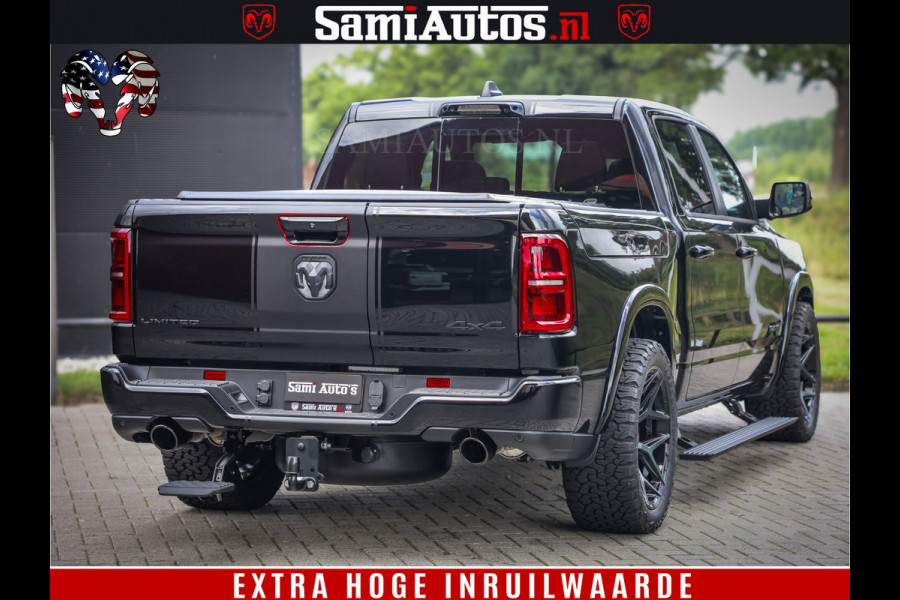 Dodge Ram 1500 Limited Night High Output 540HP 706Nm | Massage + Full Option | De Meest Luxe en Volle Pick-Up in zijn Klasse | Comfortabele Dubbele Cabine met Royale 5 Zitplaatsen | BPM vrij | Nu Leverbaar uit Voorraad | Voorraad Nr 2367 - 5430