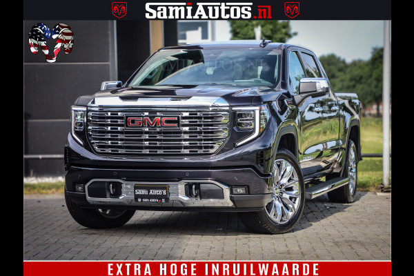 GMC Sierra DENALI | All-In Prijs | 6,2 V8 Full Option | De Meest Luxe Pick-Up in zijn Klasse | Comfortabele Dubbele Cabine met Royale 5 Zitplaatsen | BPM vrij | Nu Leverbaar uit Voorraad | Voorraad Nr 420229