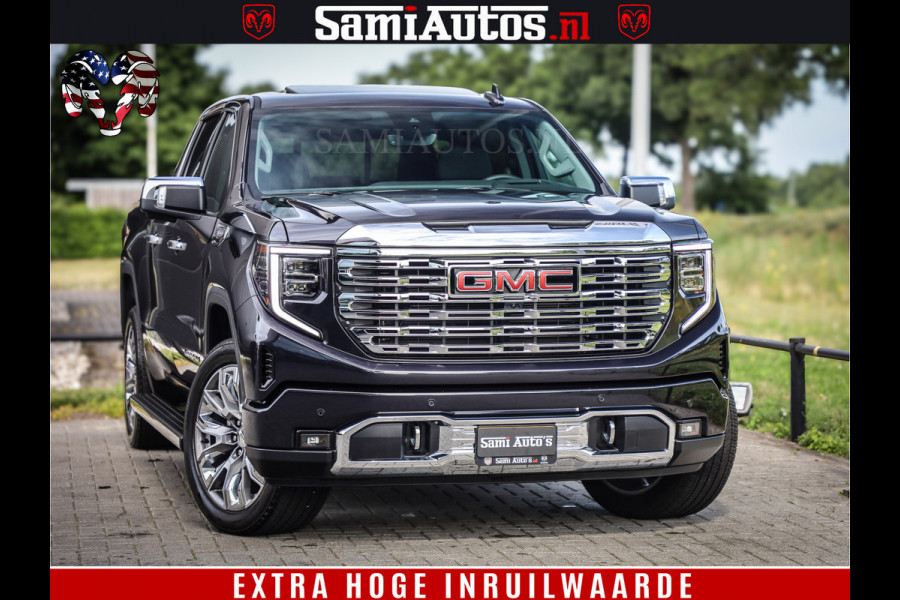 GMC Sierra DENALI | All-In Prijs | 6,2 V8 Full Option | De Meest Luxe Pick-Up in zijn Klasse | Comfortabele Dubbele Cabine met Royale 5 Zitplaatsen | BPM vrij | Nu Leverbaar uit Voorraad | Voorraad Nr 420229