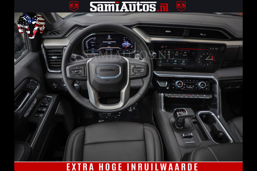 GMC Sierra DENALI | All-In Prijs | 6,2 V8 Full Option | De Meest Luxe Pick-Up in zijn Klasse | Comfortabele Dubbele Cabine met Royale 5 Zitplaatsen | BPM vrij | Nu Leverbaar uit Voorraad | Voorraad Nr 420229