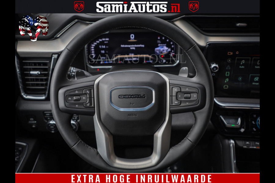 GMC Sierra DENALI | All-In Prijs | 6,2 V8 Full Option | De Meest Luxe Pick-Up in zijn Klasse | Comfortabele Dubbele Cabine met Royale 5 Zitplaatsen | BPM vrij | Nu Leverbaar uit Voorraad | Voorraad Nr 420229