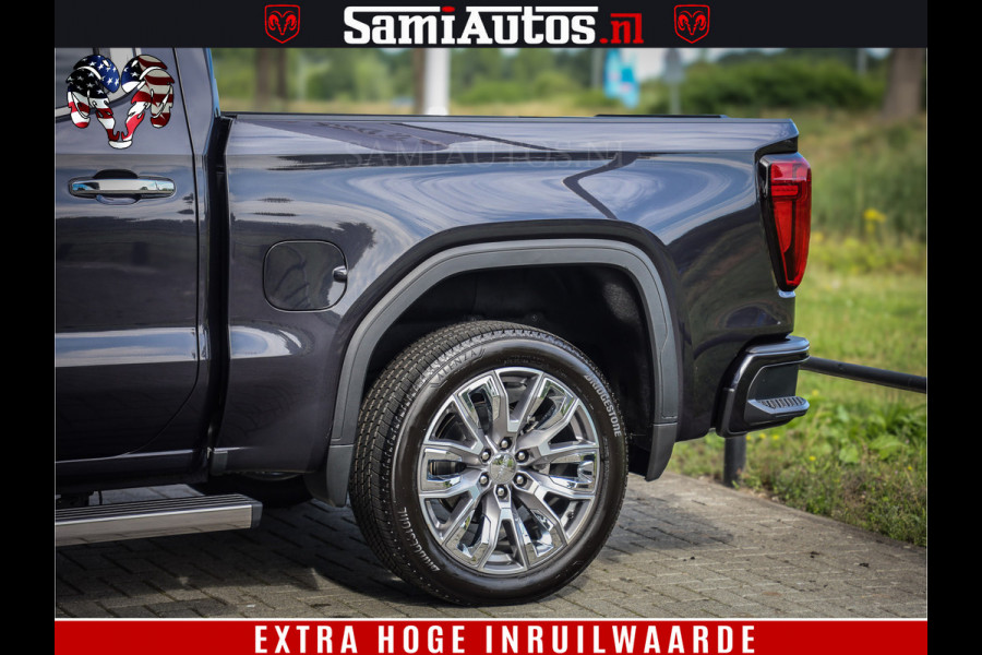 GMC Sierra DENALI | All-In Prijs | 6,2 V8 Full Option | De Meest Luxe Pick-Up in zijn Klasse | Comfortabele Dubbele Cabine met Royale 5 Zitplaatsen | BPM vrij | Nu Leverbaar uit Voorraad | Voorraad Nr 420229