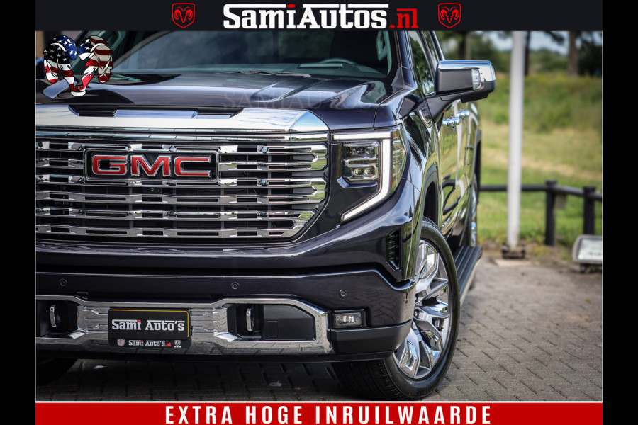 GMC Sierra DENALI | All-In Prijs | 6,2 V8 Full Option | De Meest Luxe Pick-Up in zijn Klasse | Comfortabele Dubbele Cabine met Royale 5 Zitplaatsen | BPM vrij | Nu Leverbaar uit Voorraad | Voorraad Nr 420229