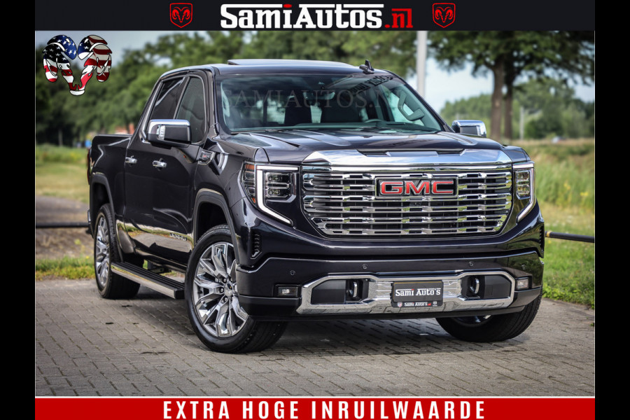 GMC Sierra DENALI | All-In Prijs | 6,2 V8 Full Option | De Meest Luxe Pick-Up in zijn Klasse | Comfortabele Dubbele Cabine met Royale 5 Zitplaatsen | BPM vrij | Nu Leverbaar uit Voorraad | Voorraad Nr 420229