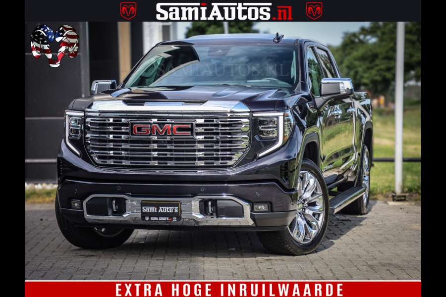 GMC Sierra DENALI | All-In Prijs | 6,2 V8 Full Option | De Meest Luxe Pick-Up in zijn Klasse | Comfortabele Dubbele Cabine met Royale 5 Zitplaatsen | BPM vrij | Nu Leverbaar uit Voorraad | Voorraad Nr 420229