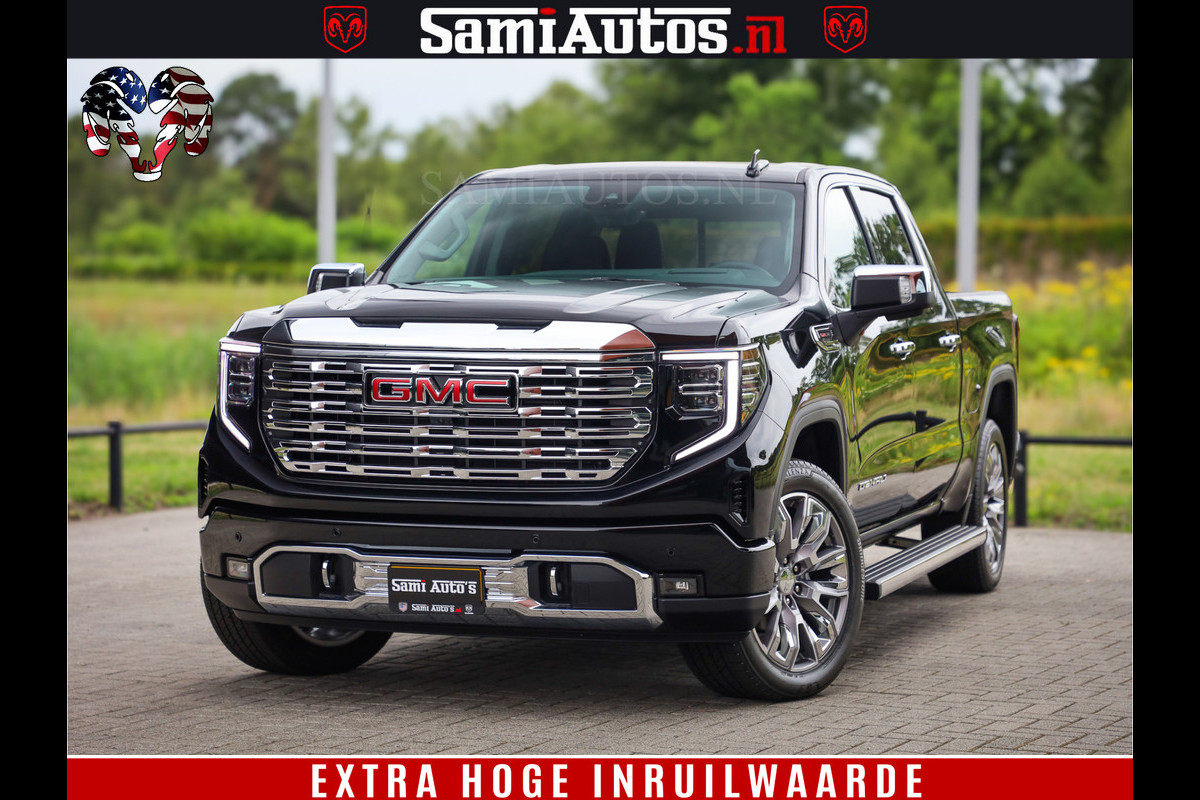GMC Sierra DENALI | All-In Prijs | 6,2 V8 Full Option | De Meest Luxe Pick-Up in zijn Klasse | Comfortabele Dubbele Cabine met Royale 5 Zitplaatsen | BPM vrij | Nu Leverbaar uit Voorraad | Voorraad Nr 4420 GMC Sierra DENALI | All-In Prijs | 6,2 V8 Full Option | De Meest Luxe Pick-Up in zijn Klasse | Comfortabele Dubbele Cabine met Royale 5 Zitplaatsen | BPM vrij | Nu Leverbaar uit Voorraad | Voorraad Nr 4420