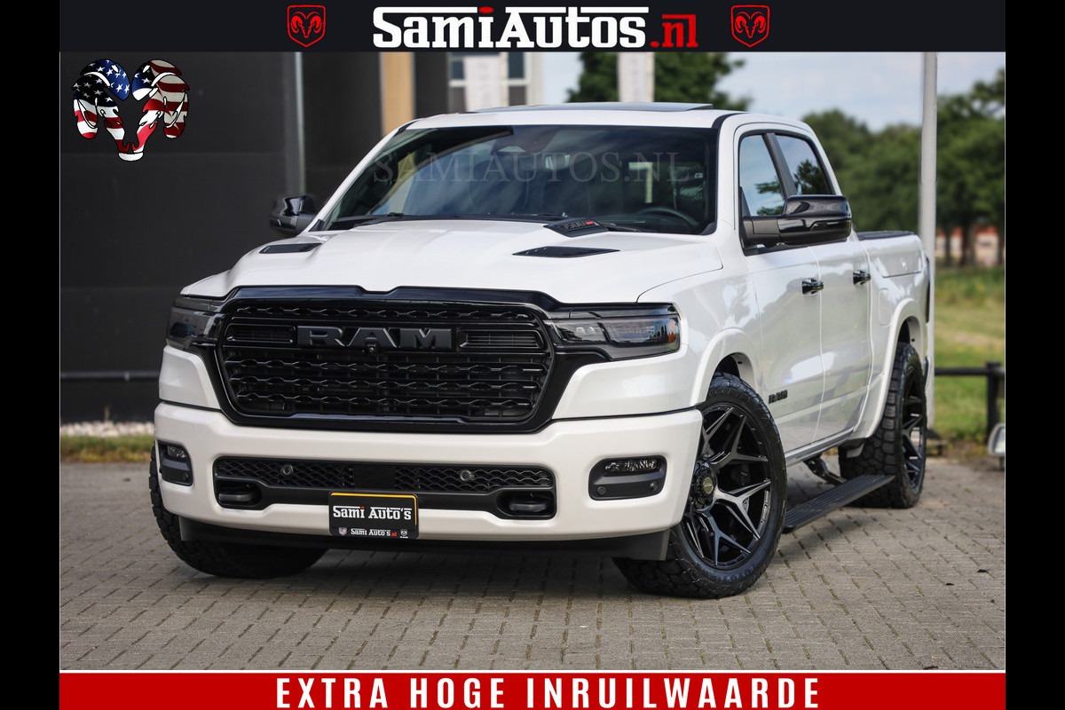 Dodge Ram 1500 1500 Limited Night High Output 540HP 706Nm | Massage + Full Option | De Meest Luxe en Volle Pick-Up in zijn Klasse | Comfortabele Dubbele Cabine met Royale 5 Zitplaatsen | BPM vrij | Nu Leverbaar uit Voorraad | Voorraad Nr 2351 - 7478 Dodge Ram 1500 1500 Limited Night High Output 540HP 706Nm | Massage + Full Option | De Meest Luxe en Volle Pick-Up in zijn Klasse | Comfortabele Dubbele Cabine met Royale 5 Zitplaatsen | BPM vrij | Nu Leverbaar uit Voorraad | Voorraad Nr 2351 - 7478