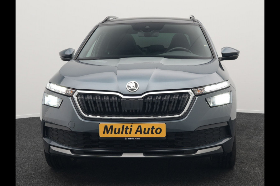 Škoda Kamiq 1.0 TSI Sport Business 110pk DSG | Panodak | RS Sportstoelen Verwarmd | Trekhaak Afn. | Chrystal LED |  Camera | Apple Carplay | 18"L.M | Keyless | Virtual | LED |