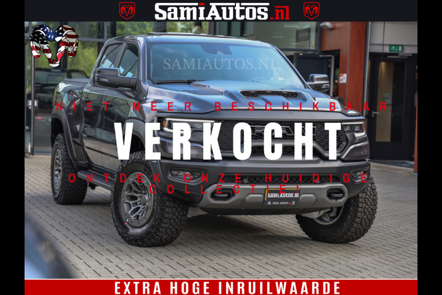 Dodge Ram 1500 TRX | 6.2 V8 712PK | Final Edition | All-In Prijs | Beschikt over alle opties | Comfortabele Dubbele Cabine met Royale 5 Zitplaatsen | BPM vrij | Nu Leverbaar uit Voorraad | Voorraad Nr 2121 - 4420