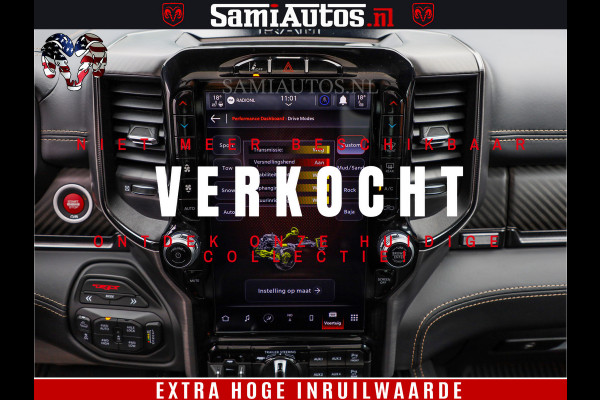 Dodge Ram 1500 TRX | 6.2 V8 712PK | Final Edition | All-In Prijs | Beschikt over alle opties | Comfortabele Dubbele Cabine met Royale 5 Zitplaatsen | BPM vrij | Nu Leverbaar uit Voorraad | Voorraad Nr 2121 - 4420