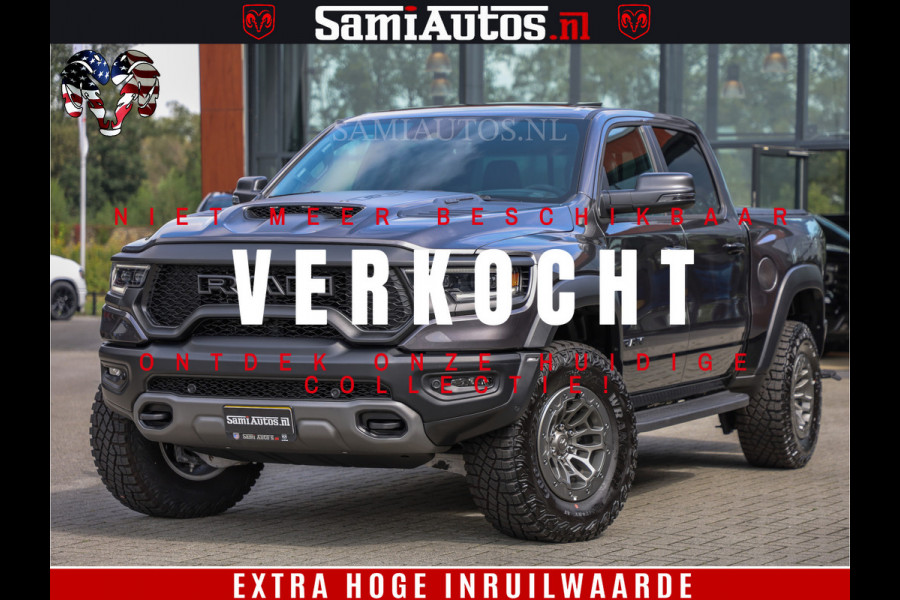Dodge Ram 1500 TRX | 6.2 V8 712PK | Final Edition | All-In Prijs | Beschikt over alle opties | Comfortabele Dubbele Cabine met Royale 5 Zitplaatsen | BPM vrij | Nu Leverbaar uit Voorraad | Voorraad Nr 2121 - 4420