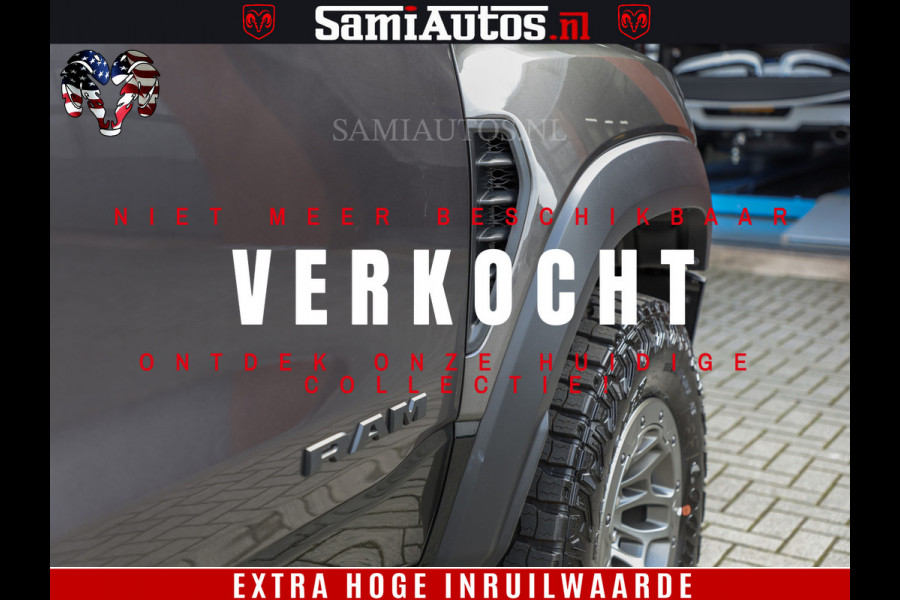 Dodge Ram 1500 TRX | 6.2 V8 712PK | Final Edition | All-In Prijs | Beschikt over alle opties | Comfortabele Dubbele Cabine met Royale 5 Zitplaatsen | BPM vrij | Nu Leverbaar uit Voorraad | Voorraad Nr 2121 - 4420