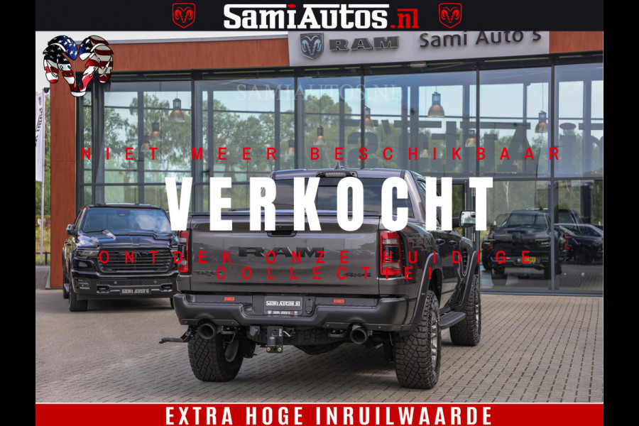 Dodge Ram 1500 TRX | 6.2 V8 712PK | Final Edition | All-In Prijs | Beschikt over alle opties | Comfortabele Dubbele Cabine met Royale 5 Zitplaatsen | BPM vrij | Nu Leverbaar uit Voorraad | Voorraad Nr 2121 - 4420