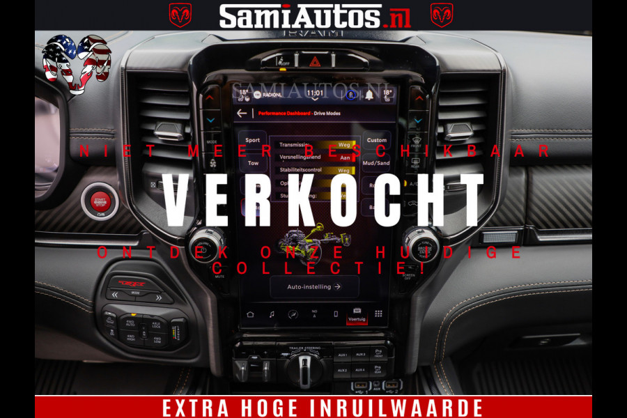 Dodge Ram 1500 TRX | 6.2 V8 712PK | Final Edition | All-In Prijs | Beschikt over alle opties | Comfortabele Dubbele Cabine met Royale 5 Zitplaatsen | BPM vrij | Nu Leverbaar uit Voorraad | Voorraad Nr 2121 - 4420