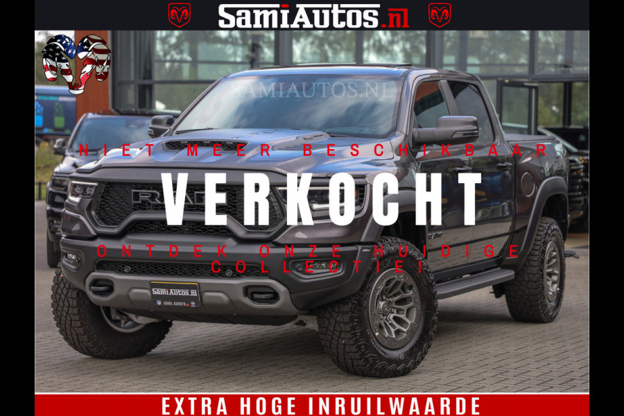 Dodge Ram 1500 TRX | 6.2 V8 712PK | Final Edition | All-In Prijs | Beschikt over alle opties | Comfortabele Dubbele Cabine met Royale 5 Zitplaatsen | BPM vrij | Nu Leverbaar uit Voorraad | Voorraad Nr 2121 - 4420