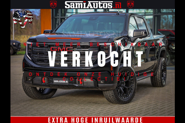 GMC Sierra AT4 6.2 V8 | Prijs Compleet met Garantie en Lpg en Rijklaarmaak kosten | Dubbele Cabine met Royale 5 Zitplaatsen | BPM vrij | Nu Leverbaar uit Voorraad | Voorraad Nr 2240 -  8364 |
