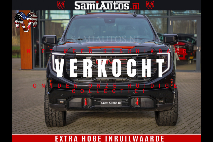 GMC Sierra AT4 6.2 V8 | Prijs Compleet met Garantie en Lpg en Rijklaarmaak kosten | Dubbele Cabine met Royale 5 Zitplaatsen | BPM vrij | Nu Leverbaar uit Voorraad | Voorraad Nr 2240 -  8364 |