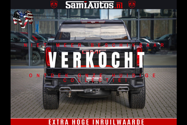 GMC Sierra AT4 6.2 V8 | Prijs Compleet met Garantie en Lpg en Rijklaarmaak kosten | Dubbele Cabine met Royale 5 Zitplaatsen | BPM vrij | Nu Leverbaar uit Voorraad | Voorraad Nr 2240 -  8364 |