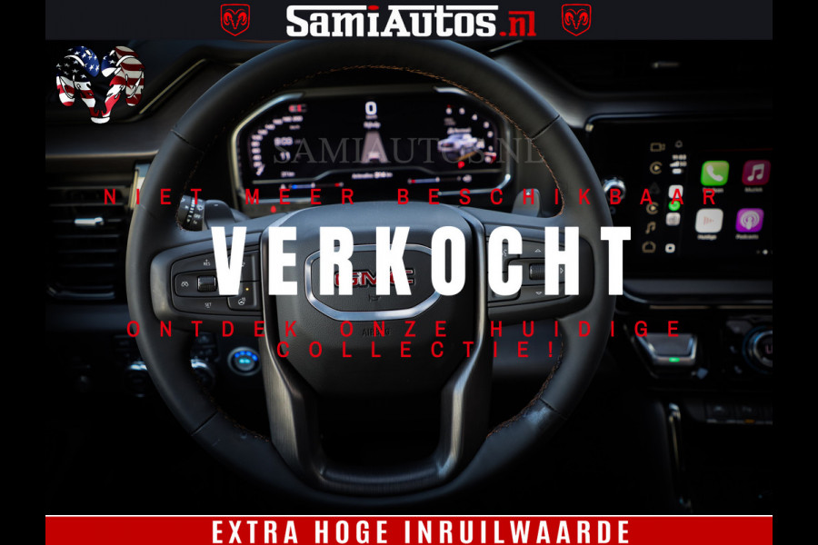 GMC Sierra AT4 6.2 V8 | Prijs Compleet met Garantie en Lpg en Rijklaarmaak kosten | Dubbele Cabine met Royale 5 Zitplaatsen | BPM vrij | Nu Leverbaar uit Voorraad | Voorraad Nr 2240 -  8364 |