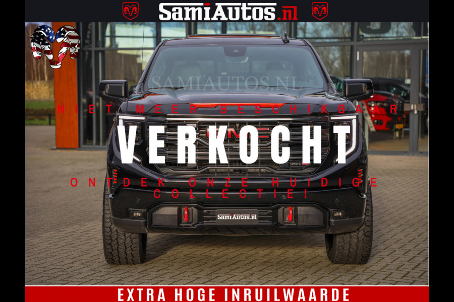 GMC Sierra AT4 6.2 V8 | Prijs Compleet met Garantie en Lpg en Rijklaarmaak kosten | Dubbele Cabine met Royale 5 Zitplaatsen | BPM vrij | Nu Leverbaar uit Voorraad | Voorraad Nr 2240 -  8364 |