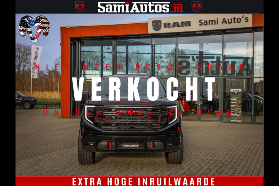 GMC Sierra AT4 6.2 V8 | Prijs Compleet met Garantie en Lpg en Rijklaarmaak kosten | Dubbele Cabine met Royale 5 Zitplaatsen | BPM vrij | Nu Leverbaar uit Voorraad | Voorraad Nr 2240 -  8364 |