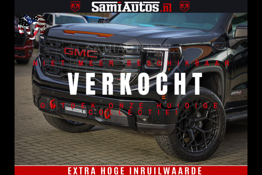GMC Sierra AT4 6.2 V8 | Prijs Compleet met Garantie en Lpg en Rijklaarmaak kosten | Dubbele Cabine met Royale 5 Zitplaatsen | BPM vrij | Nu Leverbaar uit Voorraad | Voorraad Nr 2240 -  8364 |