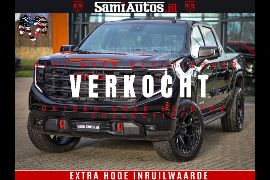 GMC Sierra AT4 6.2 V8 | Prijs Compleet met Garantie en Lpg en Rijklaarmaak kosten | Dubbele Cabine met Royale 5 Zitplaatsen | BPM vrij | Nu Leverbaar uit Voorraad | Voorraad Nr 2240 -  8364 |
