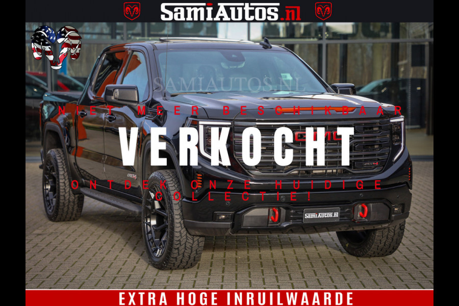 GMC Sierra AT4 6.2 V8 | Prijs Compleet met Garantie en Lpg en Rijklaarmaak kosten | Dubbele Cabine met Royale 5 Zitplaatsen | BPM vrij | Nu Leverbaar uit Voorraad | Voorraad Nr 2240 -  8364 |