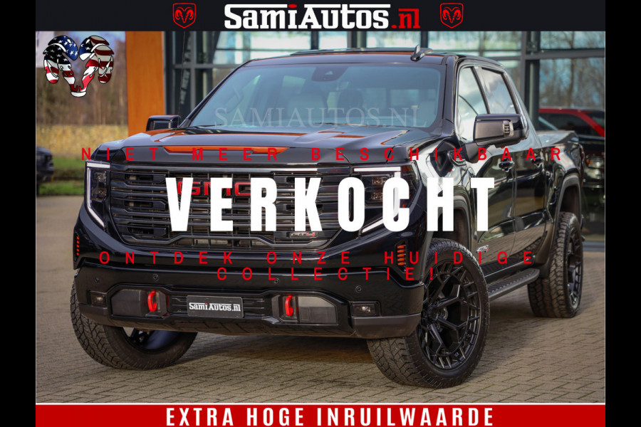 GMC Sierra AT4 6.2 V8 | Prijs Compleet met Garantie en Lpg en Rijklaarmaak kosten | Dubbele Cabine met Royale 5 Zitplaatsen | BPM vrij | Nu Leverbaar uit Voorraad | Voorraad Nr 2240 -  8364 |