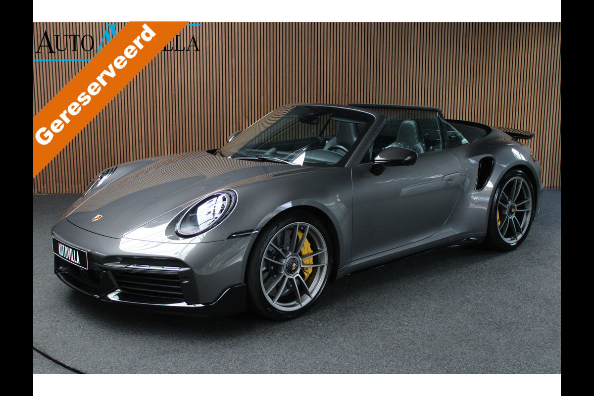 Porsche 911 Cabrio 3.8 Turbo S Carbon PDCC Keramisch Matrix 360 Leer Navi Burmester Stoelventilatie Memory seats PDC Stoelverwarming Climate Stuurverwarming PTV Plus PDLS+