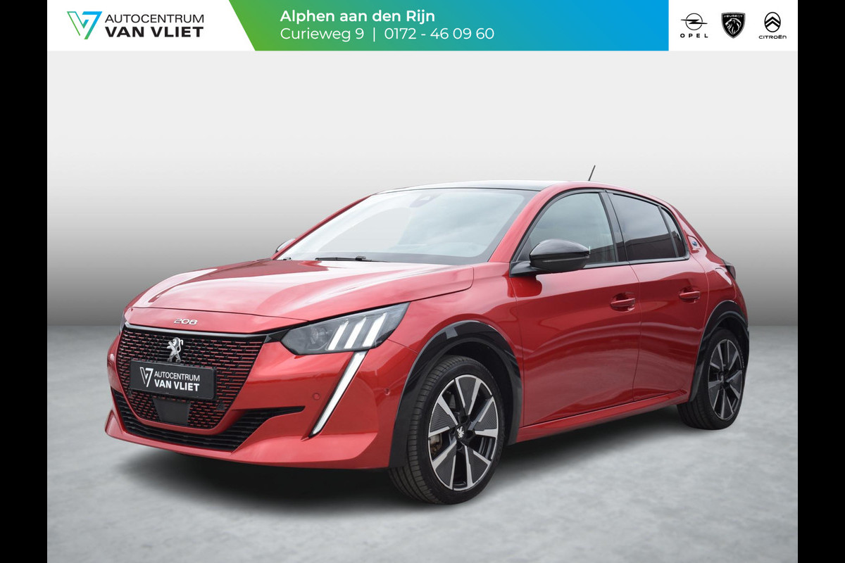 Peugeot e-208 EV GT Pack 50 kWh 3 FASE | PANODAK | ACHTERUITRIJCAMERA MET SENSOREN | NAVI & CARPLAY | E.C.C. | Peugeot e-208 EV GT Pack 50 kWh 3 FASE | PANODAK | ACHTERUITRIJCAMERA MET SENSOREN | NAVI & CARPLAY | E.C.C. |