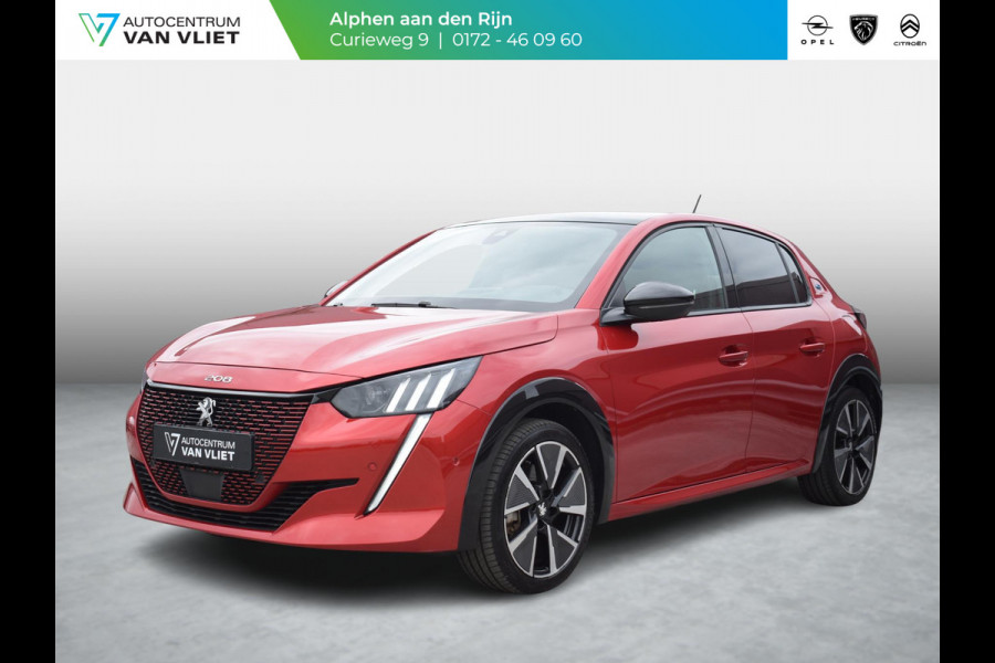 Peugeot e-208 EV GT Pack 50 kWh 3 FASE | PANODAK | ACHTERUITRIJCAMERA MET SENSOREN | NAVI & CARPLAY | E.C.C. |