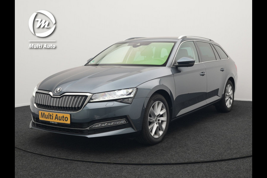 Škoda Superb Combi 1.4 TSI iV Business Edition Plus Plug In Hybrid 218pk Dealer O.H PHEV | Adaptive Cruise | 360 Camera | Lederen Sportstoelen Memory & Ventilatie | Keyless | Apple Carplay | Stuurverwarming | Navigatie | Virtual | DAB