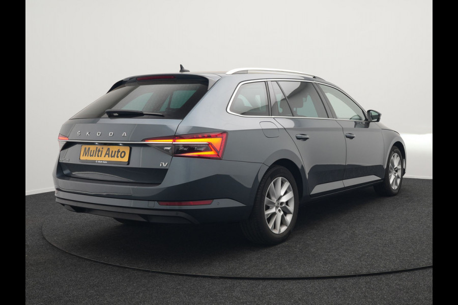 Škoda Superb Combi 1.4 TSI iV Business Edition Plus Plug In Hybrid 218pk Dealer O.H PHEV | Adaptive Cruise | 360 Camera | Lederen Sportstoelen Memory & Ventilatie | Keyless | Apple Carplay | Stuurverwarming | Navigatie | Virtual | DAB