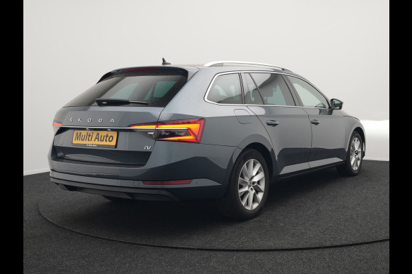 Škoda Superb Combi 1.4 TSI iV Business Edition Plus Plug In Hybrid 218pk Dealer O.H PHEV | Adaptive Cruise | 360 Camera | Lederen Sportstoelen Memory & Ventilatie | Keyless | Apple Carplay | Stuurverwarming | Navigatie | Virtual | DAB