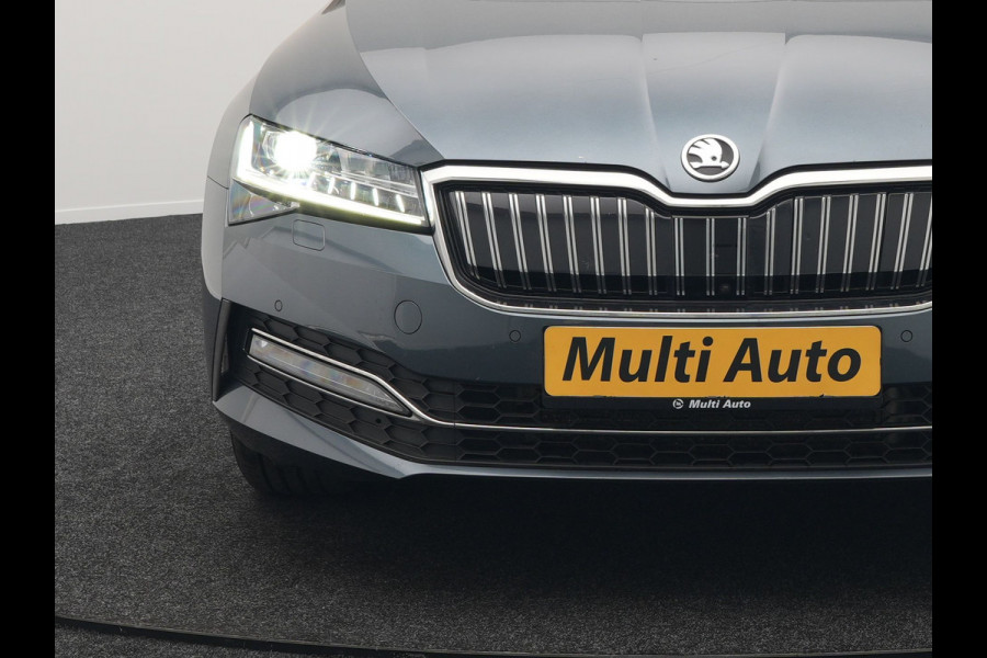 Škoda Superb Combi 1.4 TSI iV Business Edition Plus Plug In Hybrid 218pk Dealer O.H PHEV | Adaptive Cruise | 360 Camera | Lederen Sportstoelen Memory & Ventilatie | Keyless | Apple Carplay | Stuurverwarming | Navigatie | Virtual | DAB