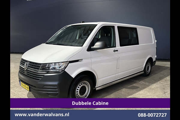Volkswagen Transporter 2.0 TDI 150pk L2H1 Dubbele cabine Euro6 Airco | 6-Zits | 2500kg Trekhaak | Navigatie Apple Carplay, Android Auto, Sidebars, Leder