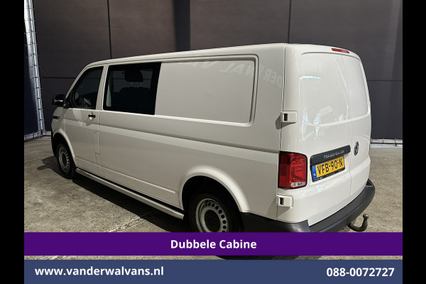 Volkswagen Transporter 2.0 TDI 150pk L2H1 Dubbele cabine Euro6 Airco | 6-Zits | 2500kg Trekhaak | Navigatie Apple Carplay, Android Auto, Sidebars, Leder