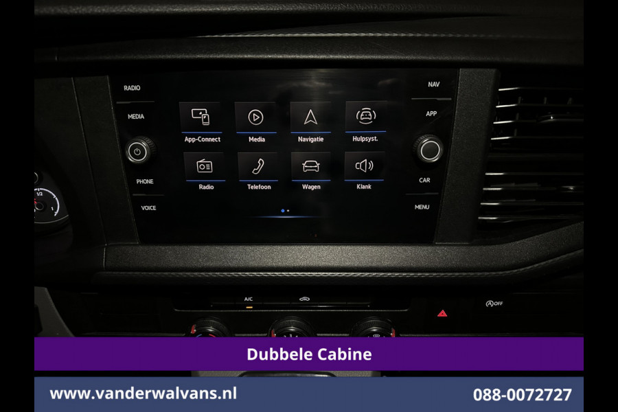 Volkswagen Transporter 2.0 TDI 150pk L2H1 Dubbele cabine Euro6 Airco | 6-Zits | 2500kg Trekhaak | Navigatie Apple Carplay, Android Auto, Sidebars, Leder