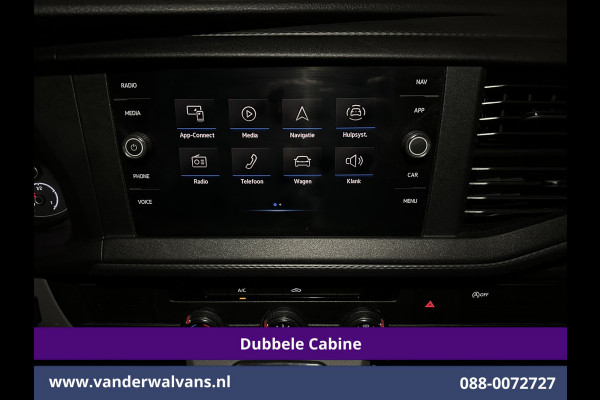 Volkswagen Transporter 2.0 TDI 150pk L2H1 Dubbele cabine Euro6 Airco | 6-Zits | 2500kg Trekhaak | Navigatie Apple Carplay, Android Auto, Sidebars, Leder