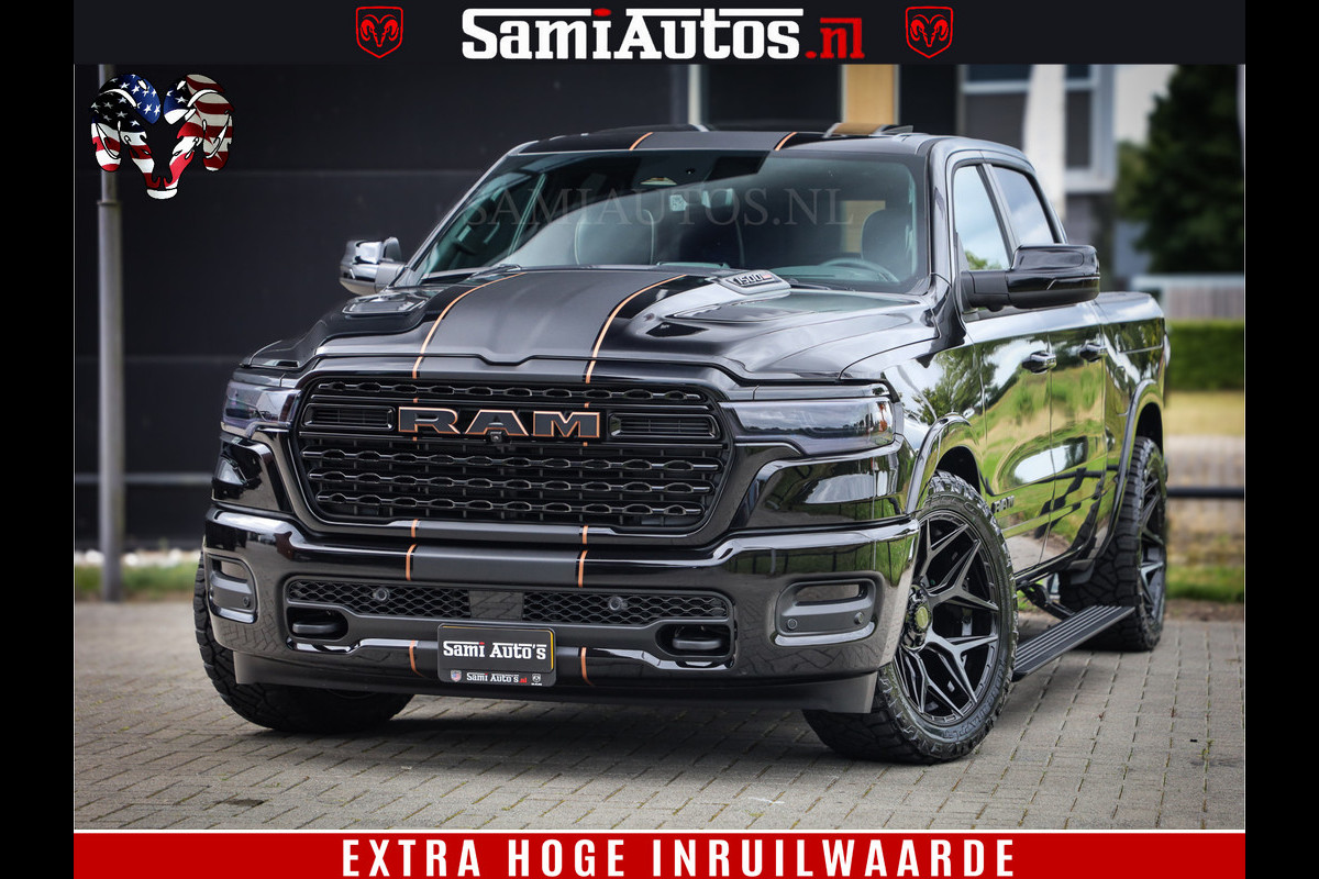 Dodge Ram 1500 Limited SPORT H.O 540HP 706Nm | Massage + Full Option | De Meest Luxe en Volle Pick-Up in zijn Klasse | Comfortabele Dubbele Cabine met Royale 5 Zitplaatsen | BPM vrij | Nu Leverbaar uit Voorraad | Voorraad Nr 2355 - 5149