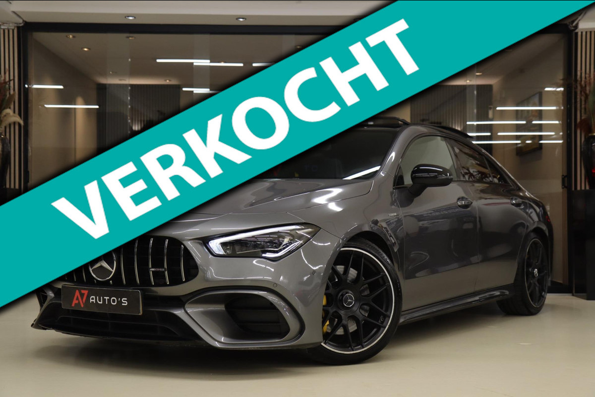 Mercedes-Benz CLA-Klasse AMG 45 / PANO/MEMORY/H&K/SFEER/CAM/LEER/BOMVOLL Mercedes-Benz CLA-Klasse AMG 45 / PANO/MEMORY/H&K/SFEER/CAM/LEER/BOMVOLL